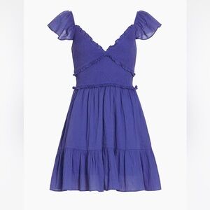 LoveShackFancy Ivella Smocked Cotton Minidress